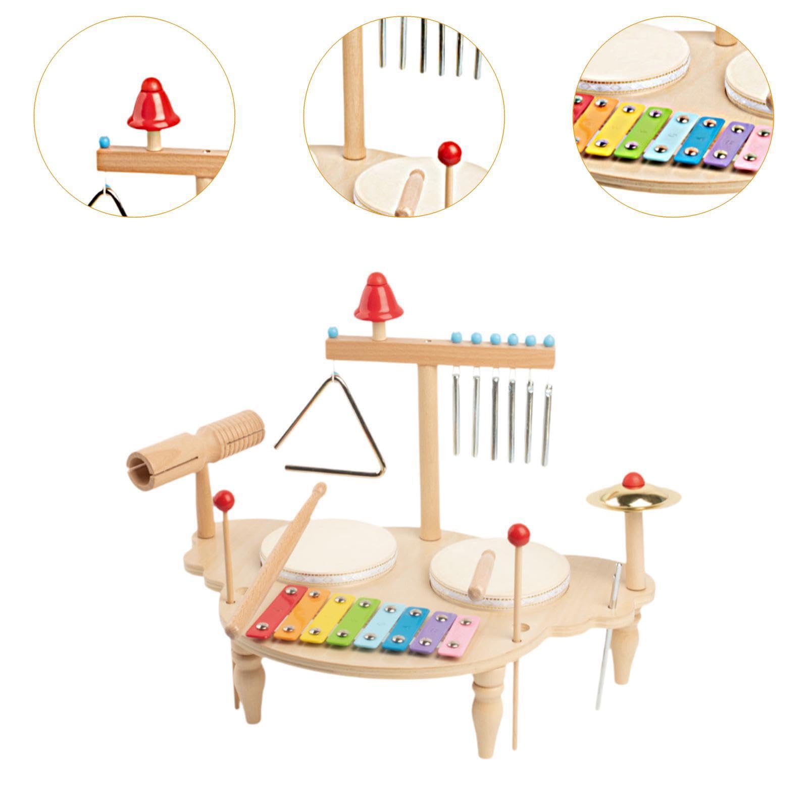 Xilófono de para Madera para niños pequeños, Divertido y Educativo, con batería para bebés, Juguetes sensoriales, Instrumento Musical de