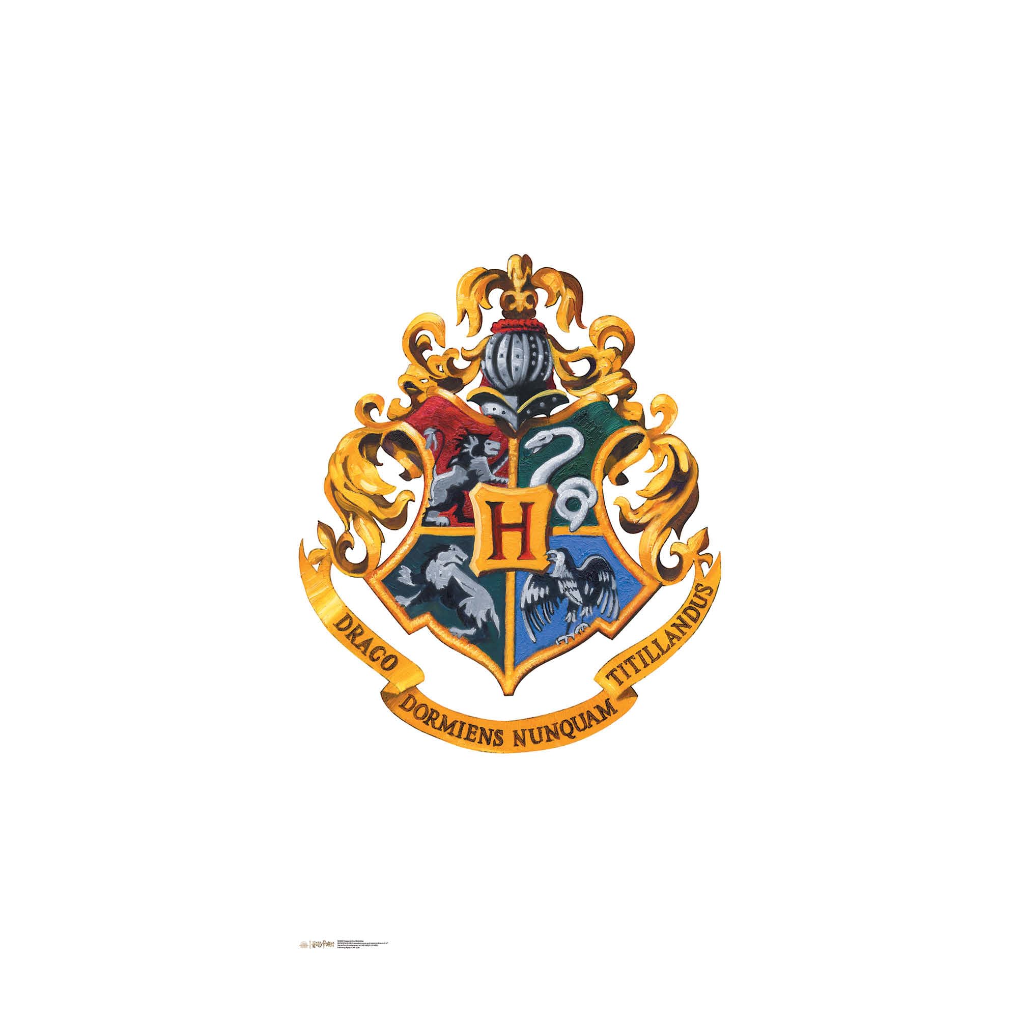 Star Cutouts SC4450 Hogwarts Crest Backdrop & Sailboard Cardboard Cutout – Large Harry Potter Display for Parties, Bedrooms & Events – Height 193cm