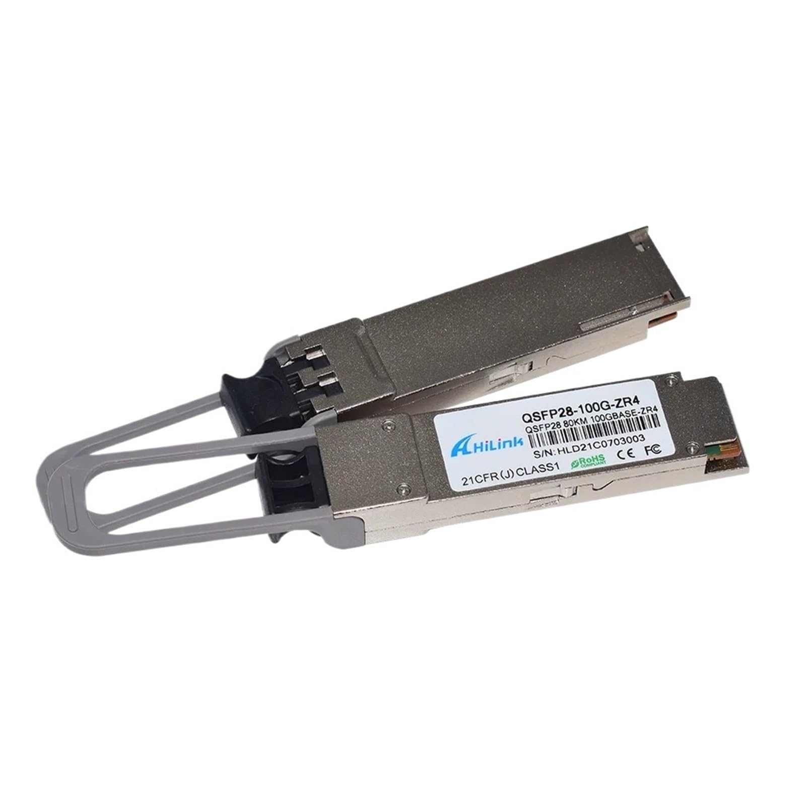 Émetteur-récepteur à Fibre Optique LC QSFP28 100G Double débit 1310 nm ZR4 60 km 80 km 100 km SOA PIN(100G ZR 60KM LC)