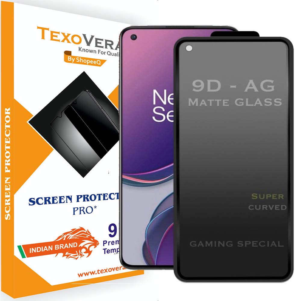 TexoVera Matte Screen Guard For OnePlus 9 / 9R / 8T Tempered Glass Edge TO Edge Guard - Black (B08ZD31HHW) Amazon Price History, Amazon Price Tracker