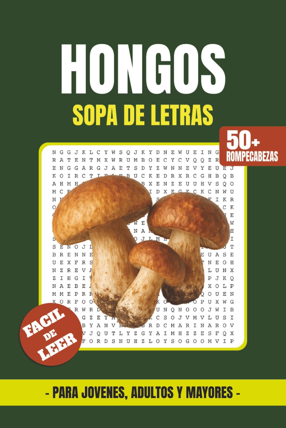 Hongos Libro de Sopa de Letras: Sopa de Letras con Impresión Fácil de Leer sobre Setas, Hongos, Champiñones, Hongos Venenosos, Shrooms y más | Tamaño ... Vacaciones, Días Festivos y Tiempos Libres
