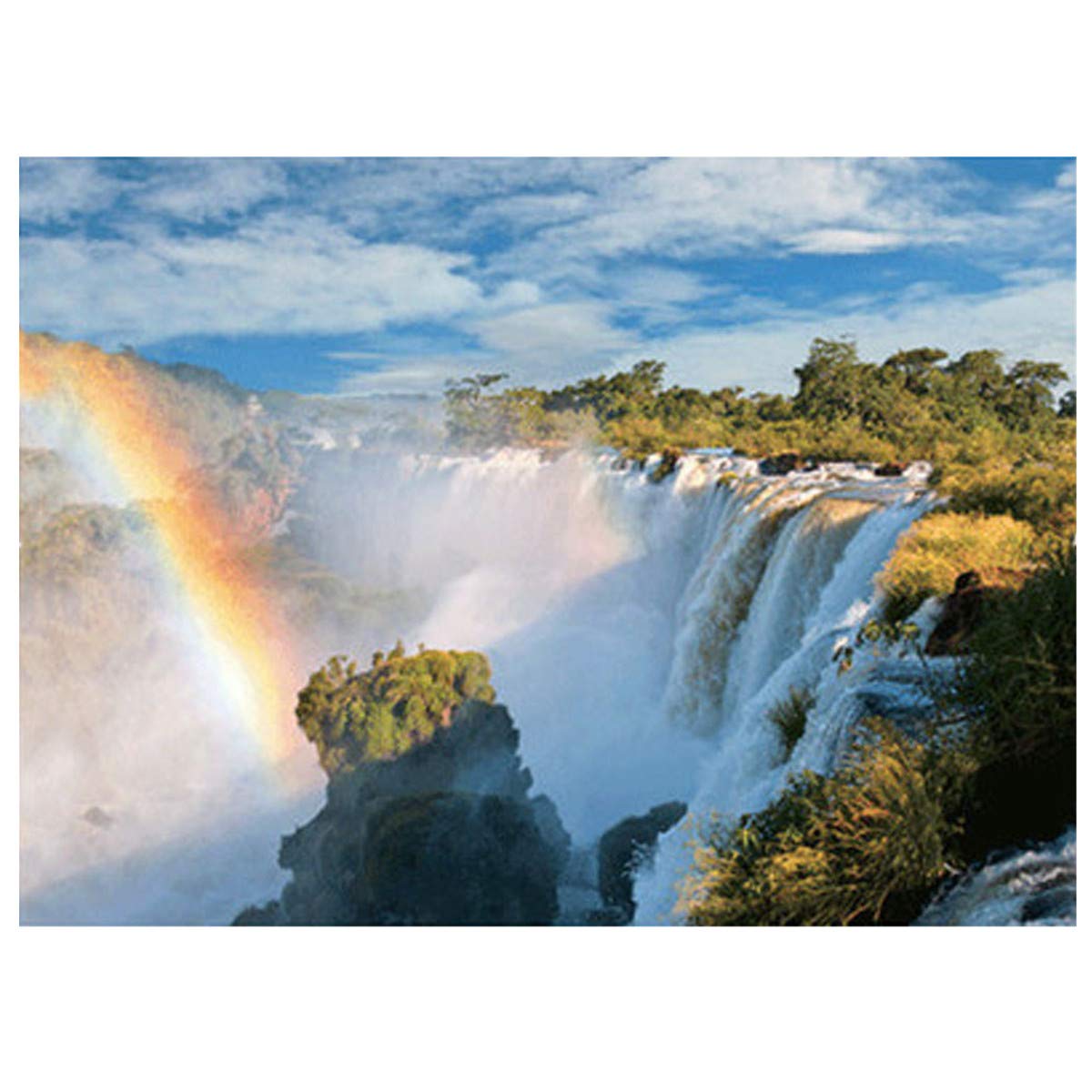 1000 Pieces Jigsaw Puzzles for Adults Kids, 3D Rainbow Falls Paintings, Intelligence Entertainment Toys Gift for Adult, 75x50cm