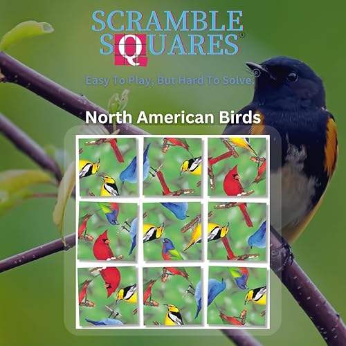 Miniatura 5 de Scramble Squares North American Birds - Rompecabezas desafiante de 9 piezas Ultimate Brain Teaser y juego mental para jóvenes y mayores por igual
