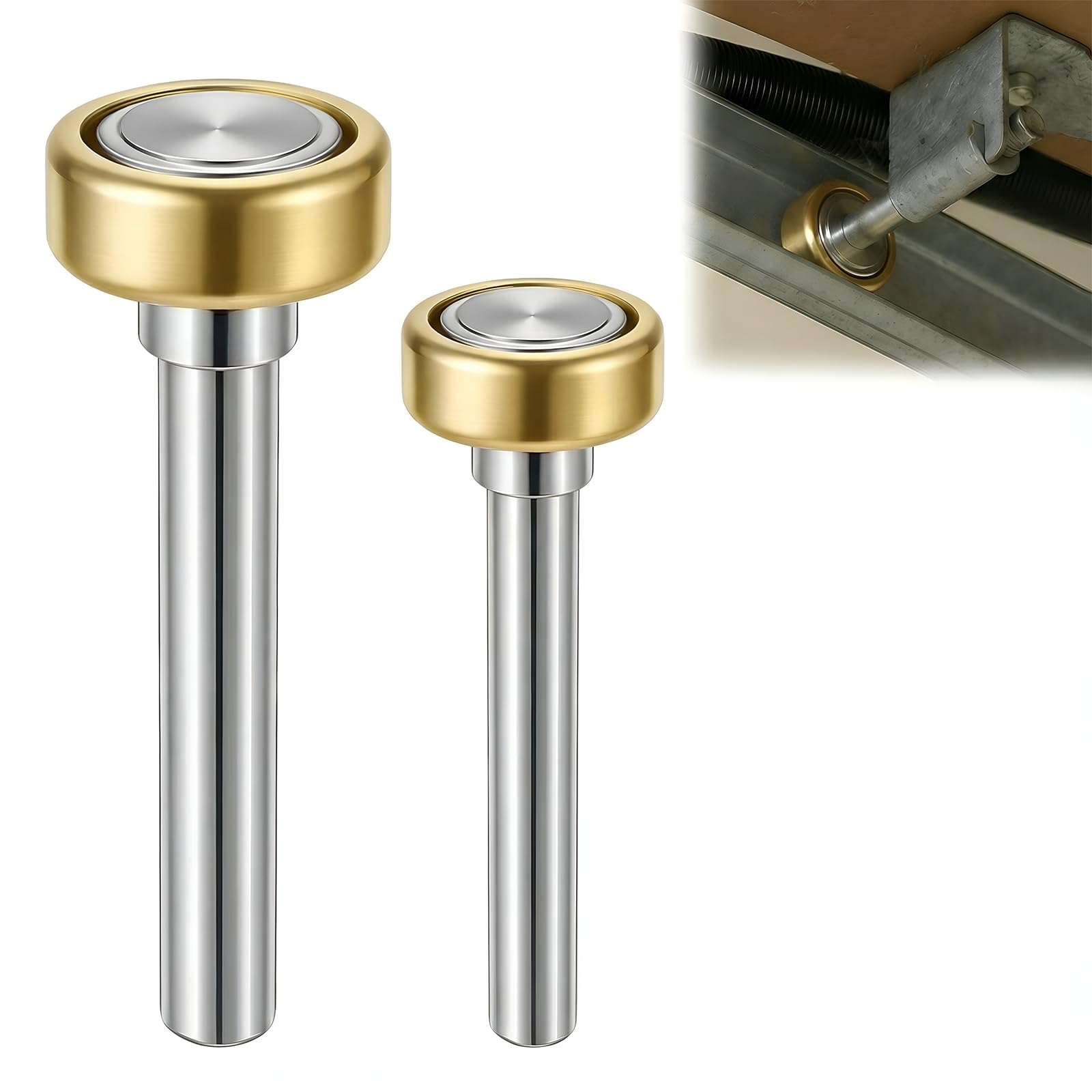 2 Pack 1" Truck Trailer Door Rollers,Box Truck, Heavy-Duty Truck Trailer Door Wheels Rollers Replacement Parts Hardware,Commercial Vehicle Doors 7/16'' Diameter X 2-3/4'' Long Rod