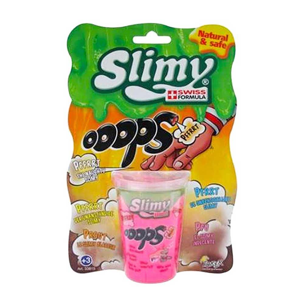 Slimy Mini Ooops Blister Card 80gms Assorted Natural and Safe Slime, Non-Toxic and Non-Irritating Gooey Slime Toy