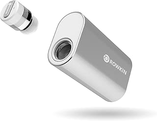 Rowkin Bit Charge Single: True Wireless Earbud w/Charging Case. Bluetooth Headphone, Smallest Cordless Hands-Free Mini Earphone Headset w/Mic for Android and iPhone (Buy 2 for Stereo Sound) - Silver - coolthings.us