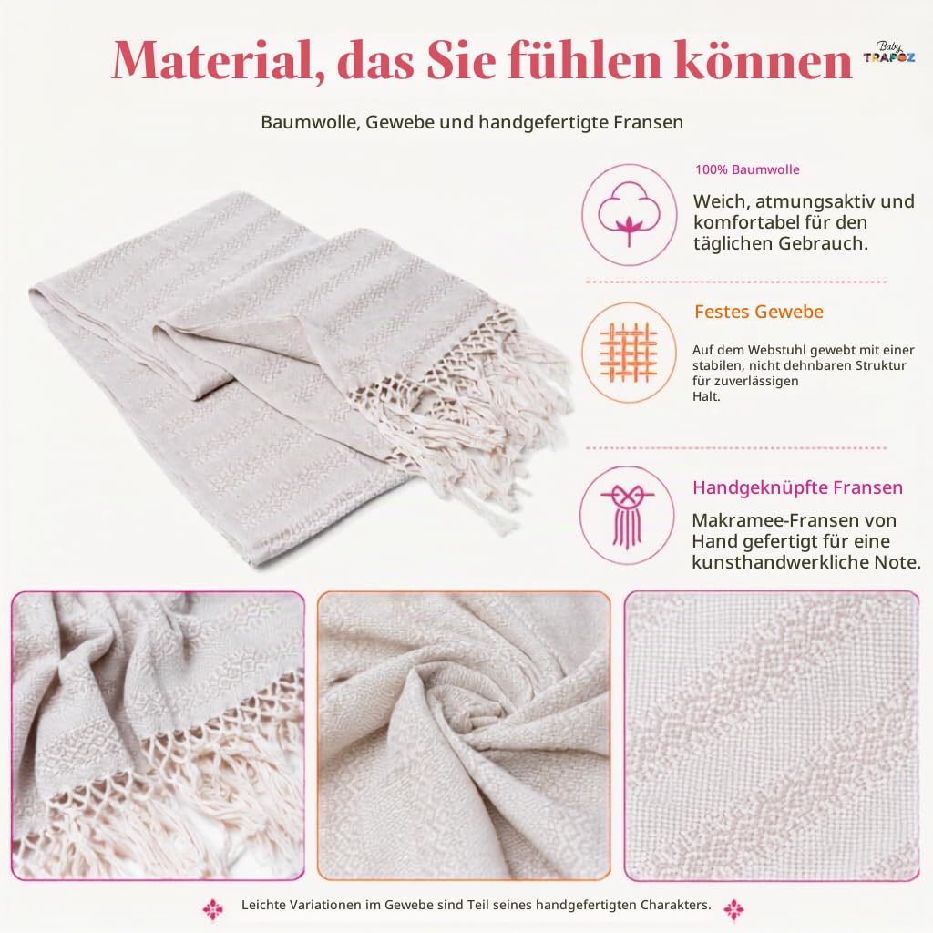 Baby Trapoz Mexikanischer Rebozo-Schal, ideal für die natürliche Geburt, Doula-Massage, 250 cm, Königsblau