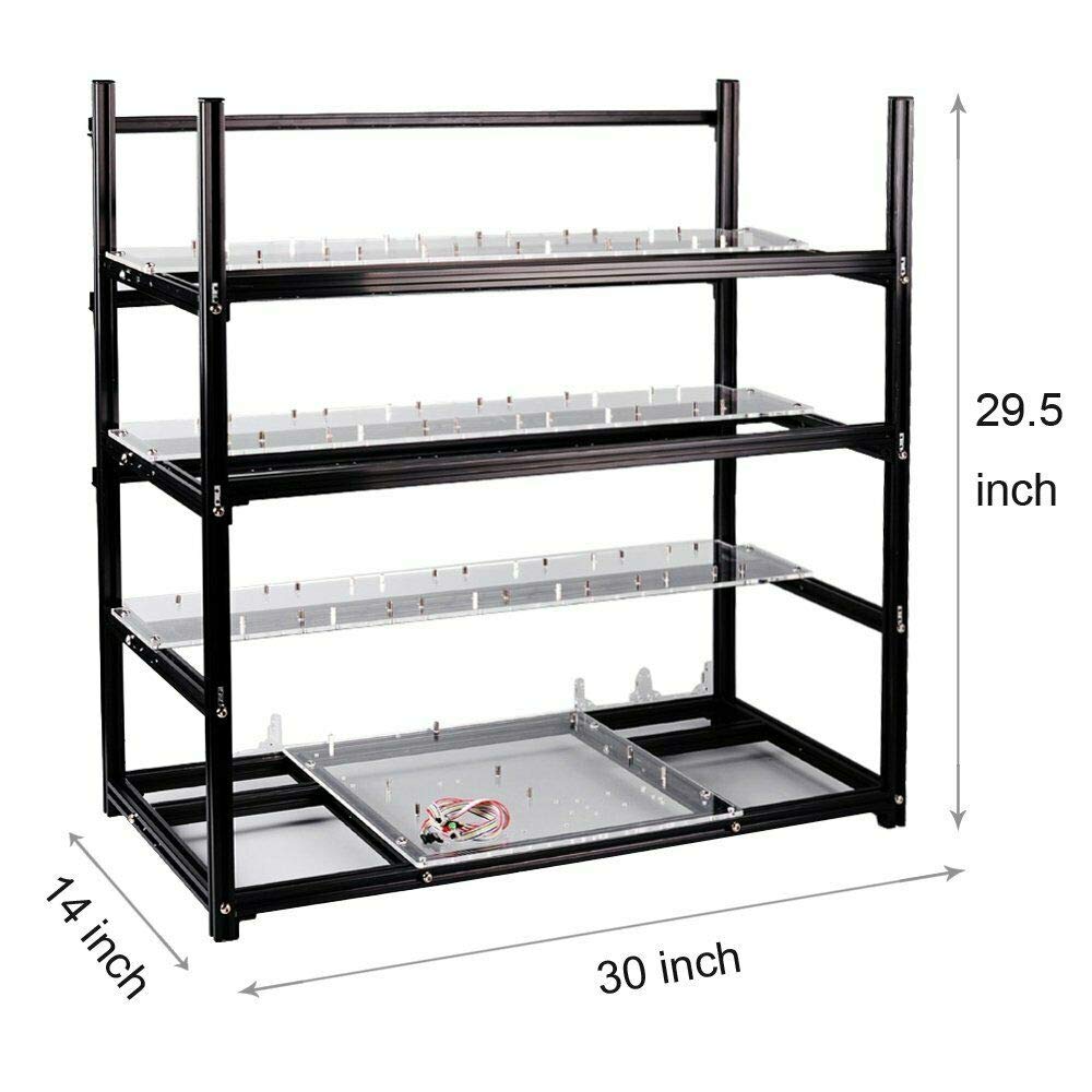 Amazon.co.jp: 19GPU オープンエアマイニングリグケースフレーム ビットコイン イーサリアム BTC LTC (ファン18個付き) :  パソコン・周辺機器