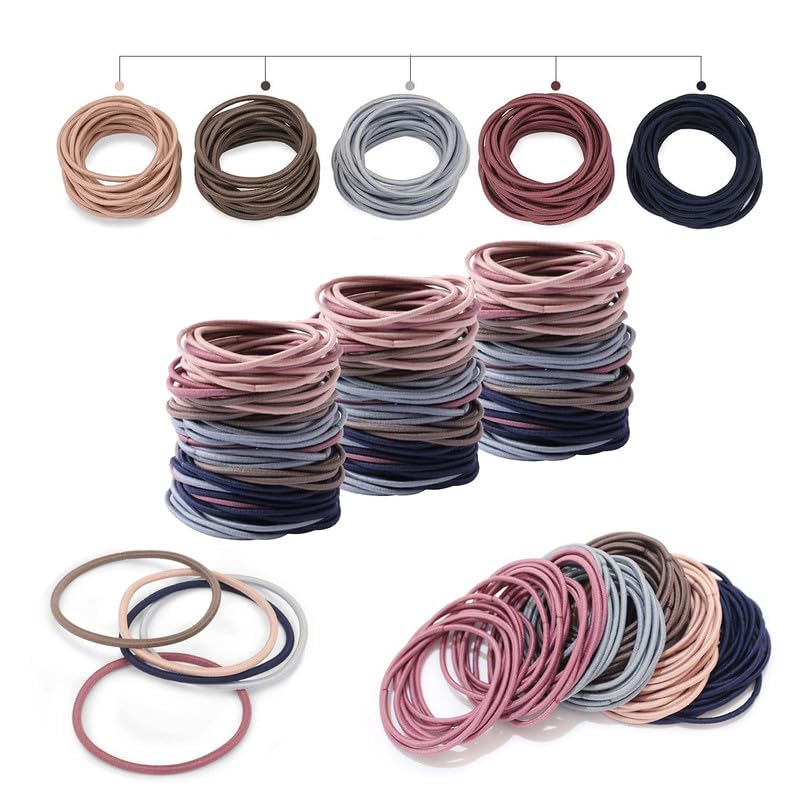 Evogirl Elastic Hair Ties 100 PCS Ponytail Holders 2MM Thin 2 Inch in Diameter Hair Band for Normal Medium to Thick Hair, Forr Girls Women or Men (Pastel) (B0CGVGN7VB) Amazon Price History, Amazon Price Tracker