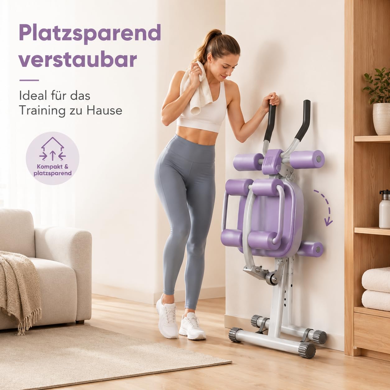 Abdominal Trainer Bauchtrainer Adjustable Abs Trainer for Home Gym Ganzkörpertrainer Foldable MAX 150 kg