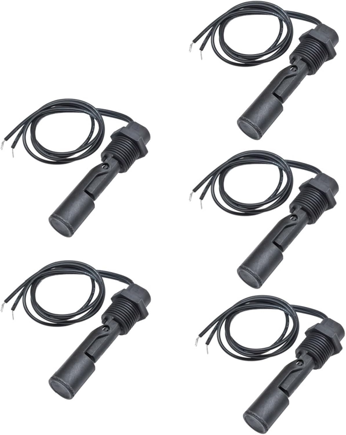 AC 0-220V 10W Level Sensor 0~80℃ Liquid Water Level Sensor Detector Float Switch Plastic Aquarium Tank Pool FlowSensor(5PCS)
