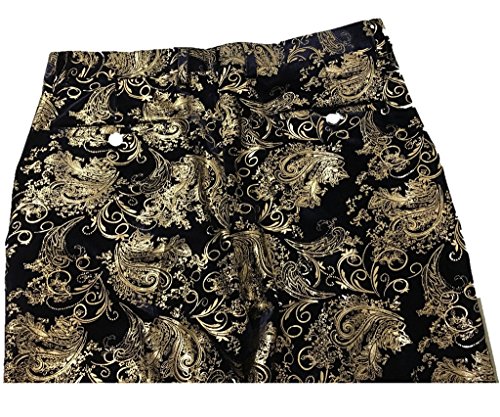 MOGU Mens Luxury Gold Dress Pants with Expandable Waist3