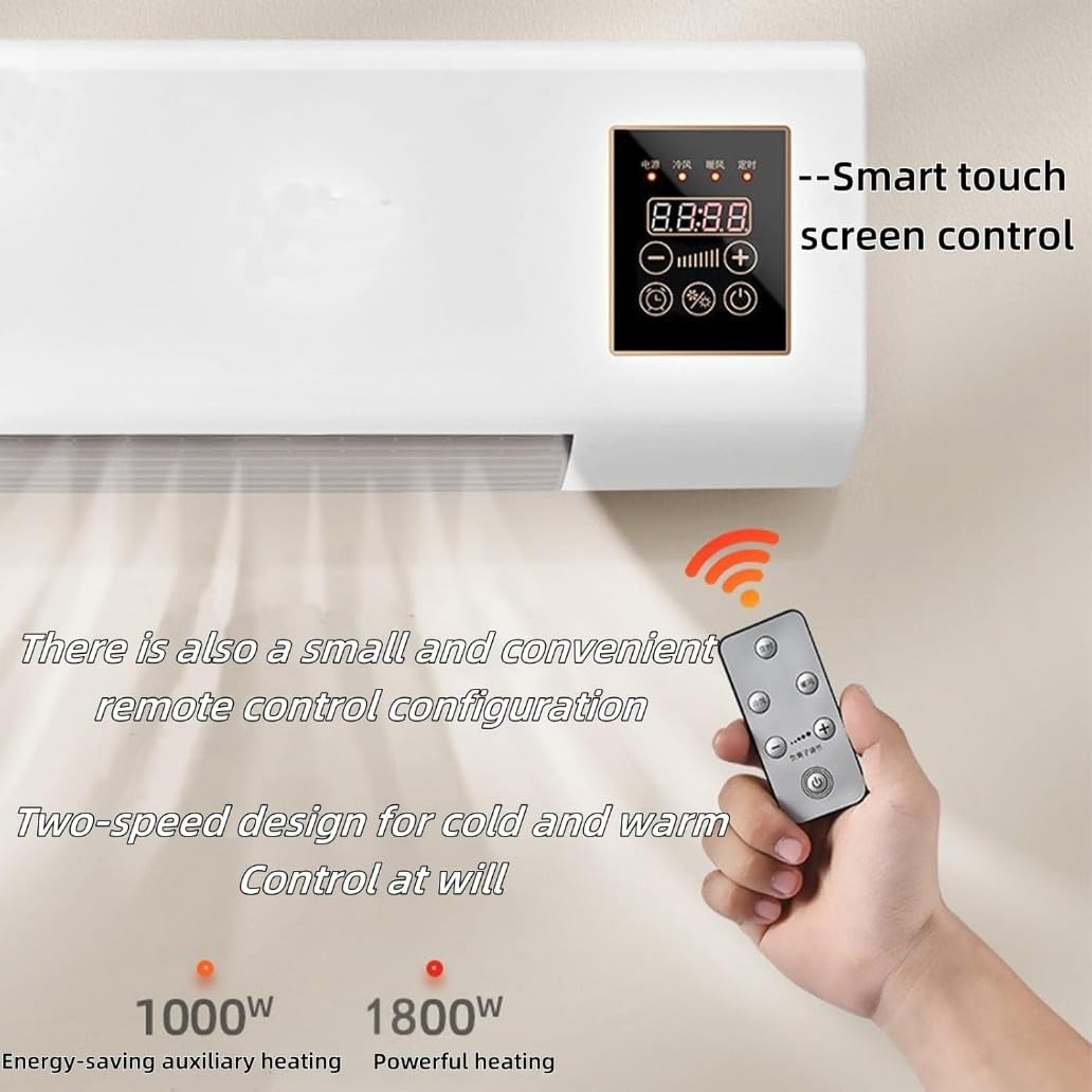 Aire acondicionado portátil Climafy, unidad de aire acondicionado de pared de 12000 Btu con temporizador, sistema dividido para oficina en casa, fácil instalación requerida, enfriamiento silencioso b