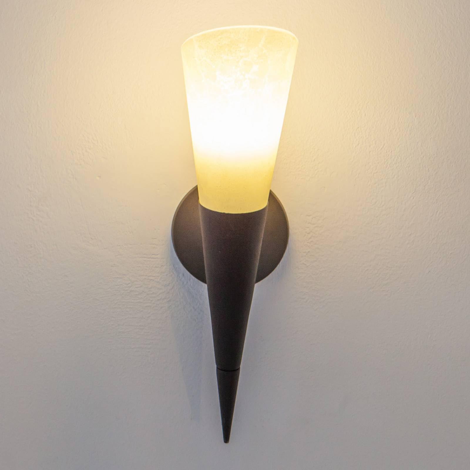Lindby Wandleuchte, Wandlampe Innen Alva (Modern) in Braun aus Metall (1 flammig E14) - Wandfackel Wandstrahler Wandbeleuchtung Schlafzimmer/Wohnzimmer Flurleuchte