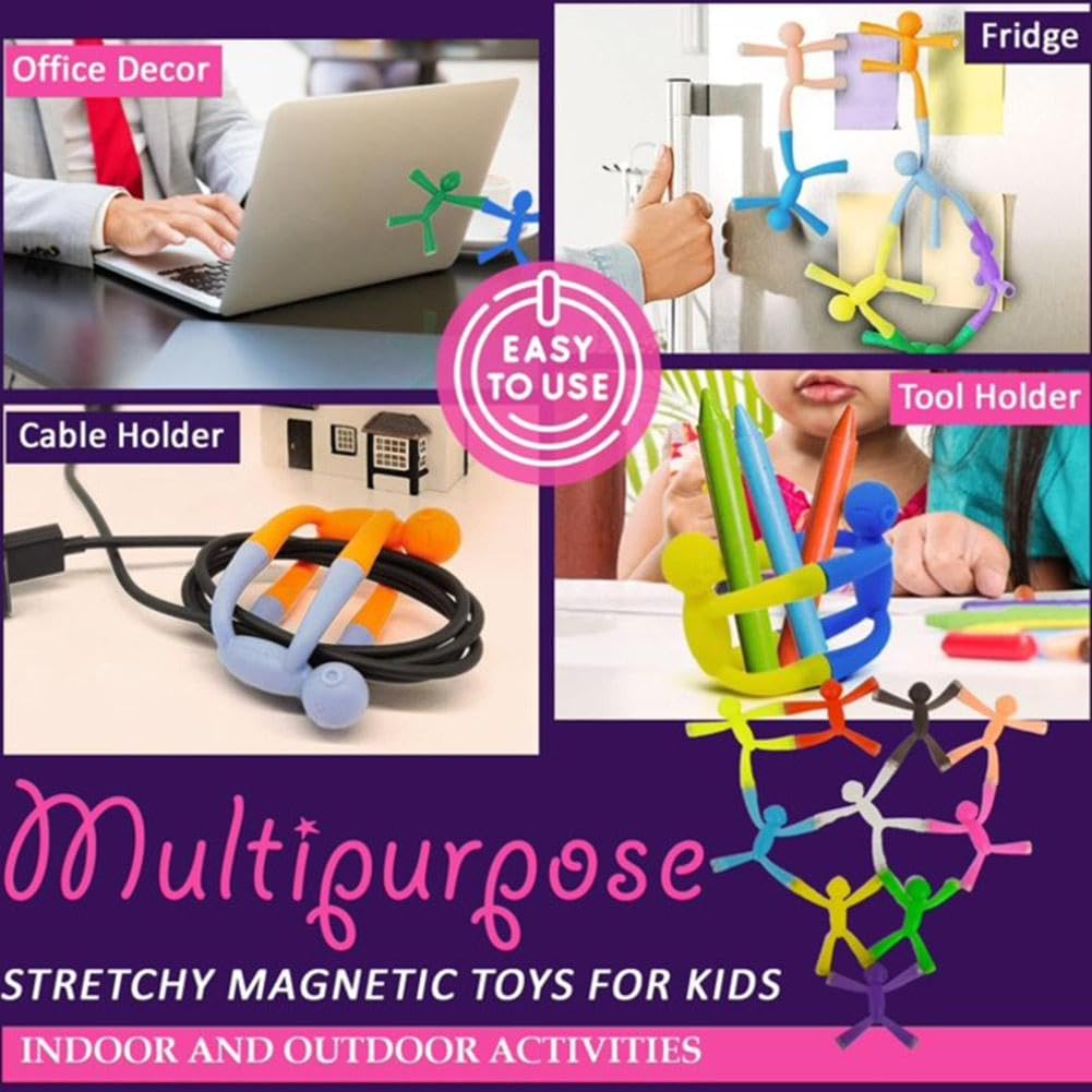 Magnesy na lodówkę, magnetyczne zabawki ludzi, magnesy na lodówkę dla dorosłych, fajne magnetyczne magnesy na lodówkę, kolorowe humanoidalne zabawki magnetyczne dla chłopców dziewcząt prezenty,