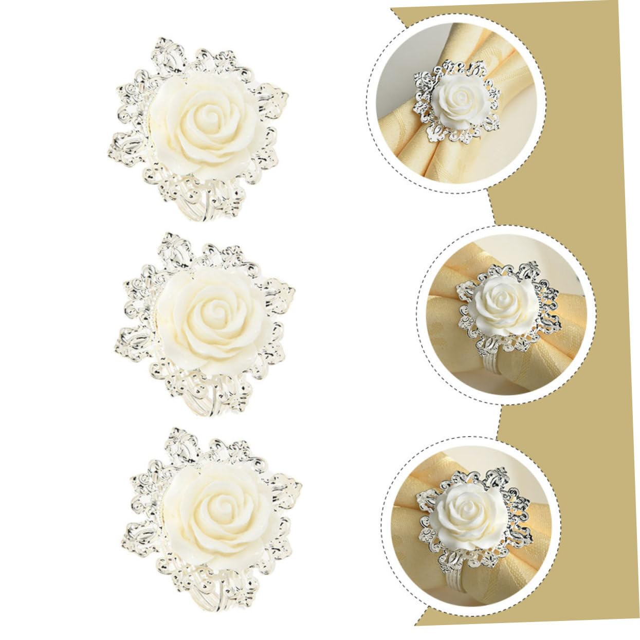 TOPBATHY 18piezas Anillos De Servilleta Diseño para Bodas y Elegantes y Decorativos Anillos para Decoración De Mesa