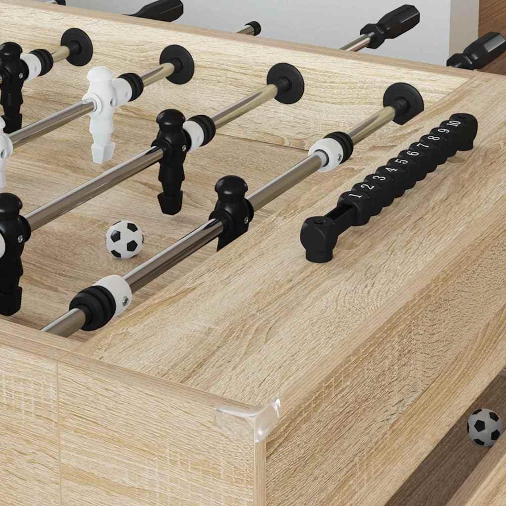 Genérico Mesa de Fútbol 2 pcs Roble Sonoma 146,5 x 74 x 85 cm,Deportes,Juegos de Interior,Futbolín,Mesas de futbolín-3378201