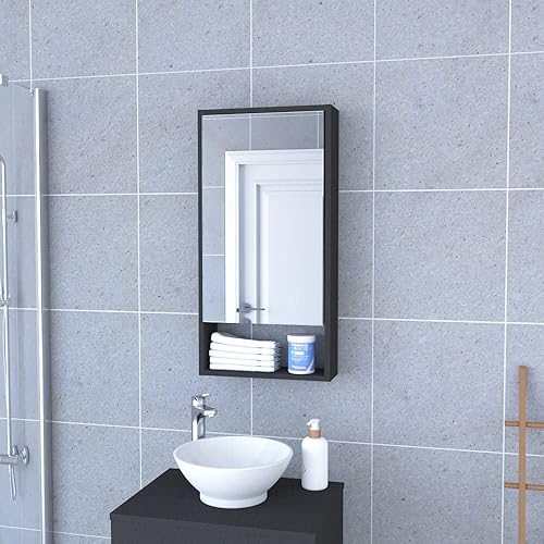 Botiquín Irvine, un estante externo - Negro