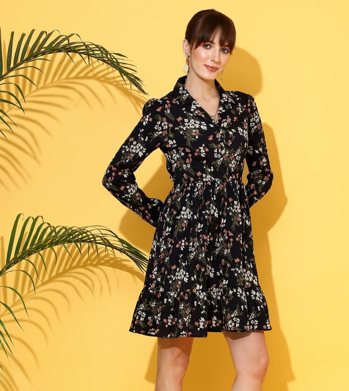 Image of Sheetal Associates Women's Casual Full Sleeve Crepe Shirt Dress
