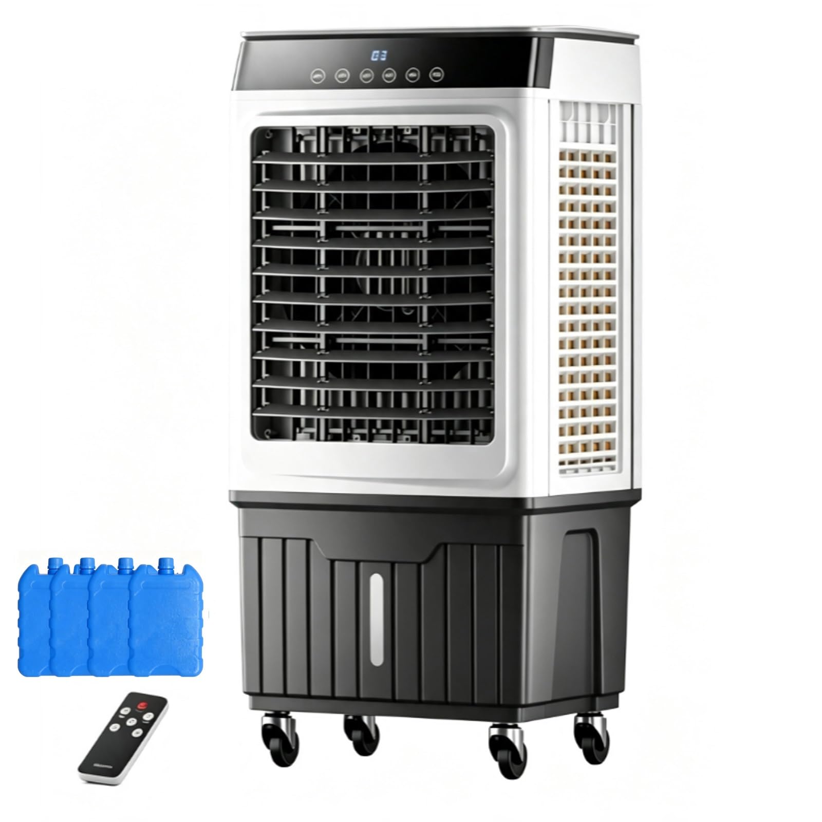 Wtjdccy One Color Evaporative Air Cooler With Remote, 8Gal Tank, 12H Timer, Swamp Cooler