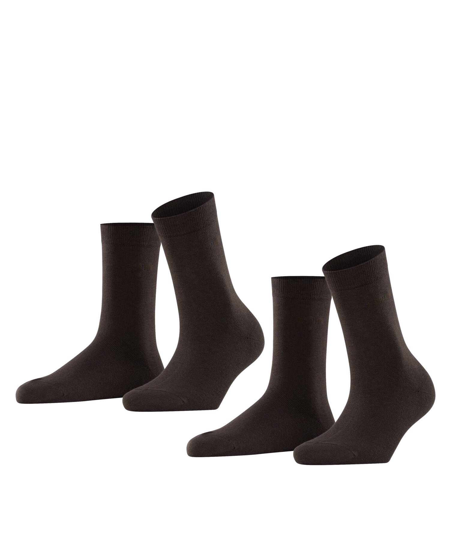 Esprit Women's Brown Dark 5230 Uni Multipack W So Cotton Plain 2 Pairs Socks, 5.5-8