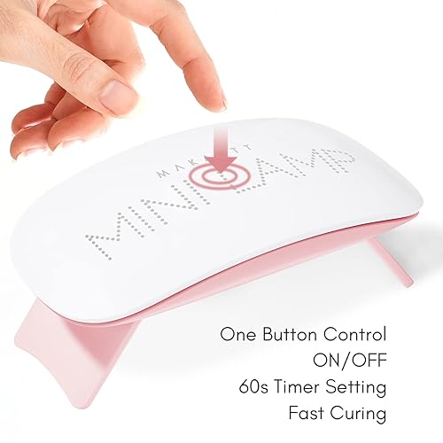 Miniatura 3 de Makartt Lámpara de uñas LED UV, mini luz UV para uñas de gel, paquete con gel universal de ojo de gato arco iris, esmalte NALI de 0.3 fl oz (0.3 fl