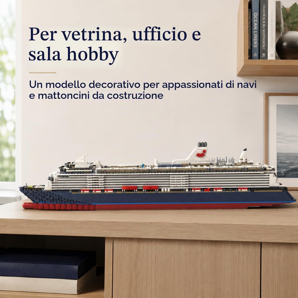 ToyGhillied Set di modelli di nave da crociera, scala 1/400, mattoncini compatibili con tutte le grandi marche, kit per display o regalo, MOC-174915 (3295PCS)