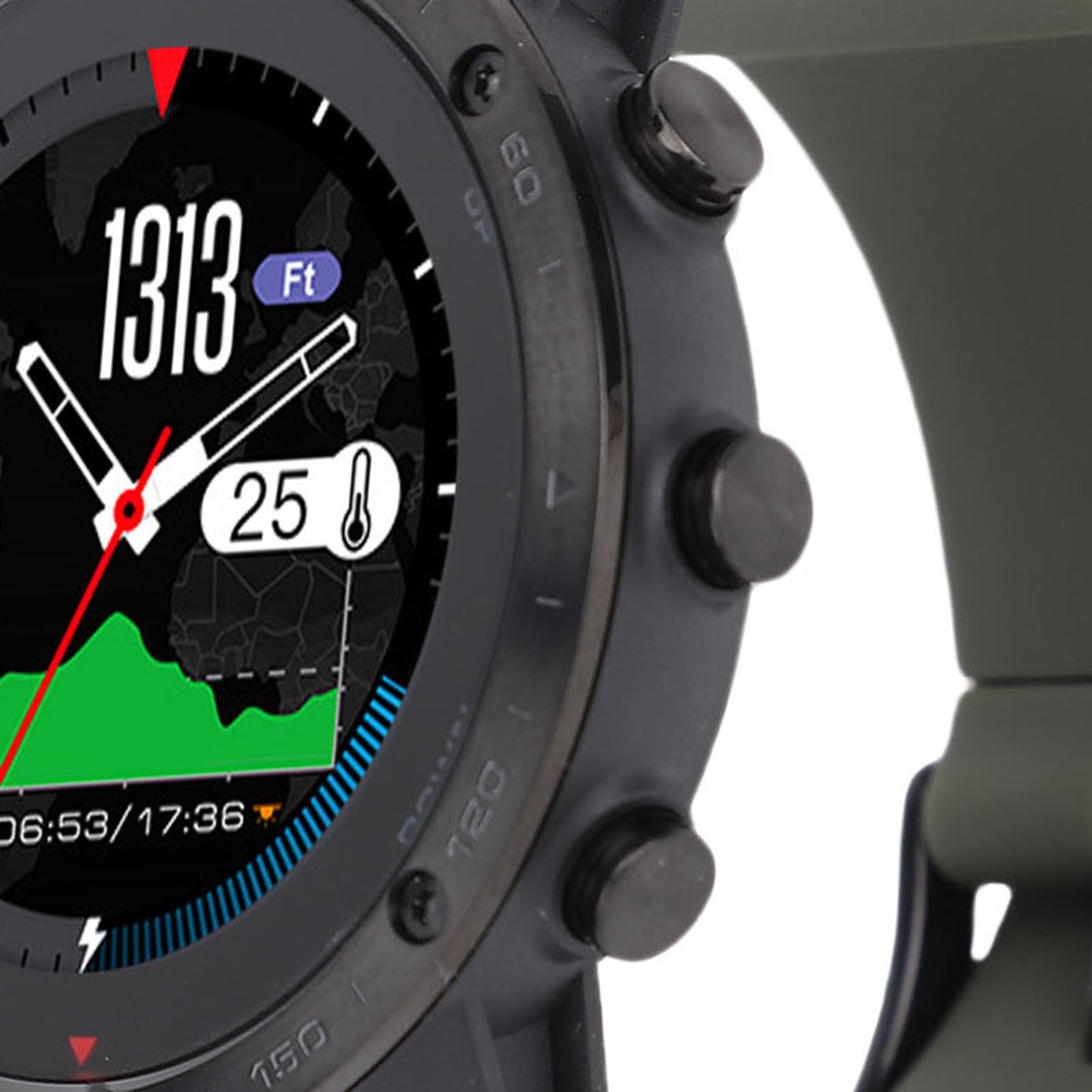 Reloj Inteligente Redondo con Pantalla de 1,3 Pulgadas para Deportes Al Aire y Actividades de Buceo Aleación Ligera de Ti