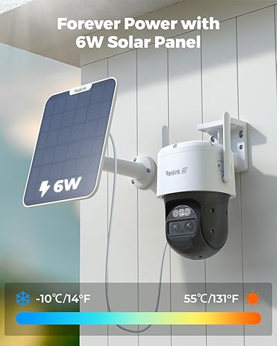Miniatura 5 de REOLINK TrackMix+Panel Solar, cámaras de seguridad solar 4K para exteriores con seguimiento automático, panorámica de 360°, zoom híbrido 8X, visión