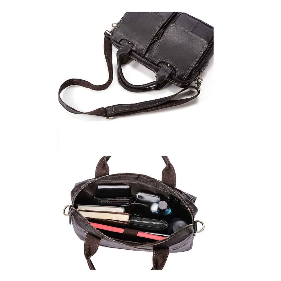 Mens Cuoio Genuino Notebook Computer Borse Totes Borse Borse Laptop Borse Business Cartelle Messenger Borse A Tracolla