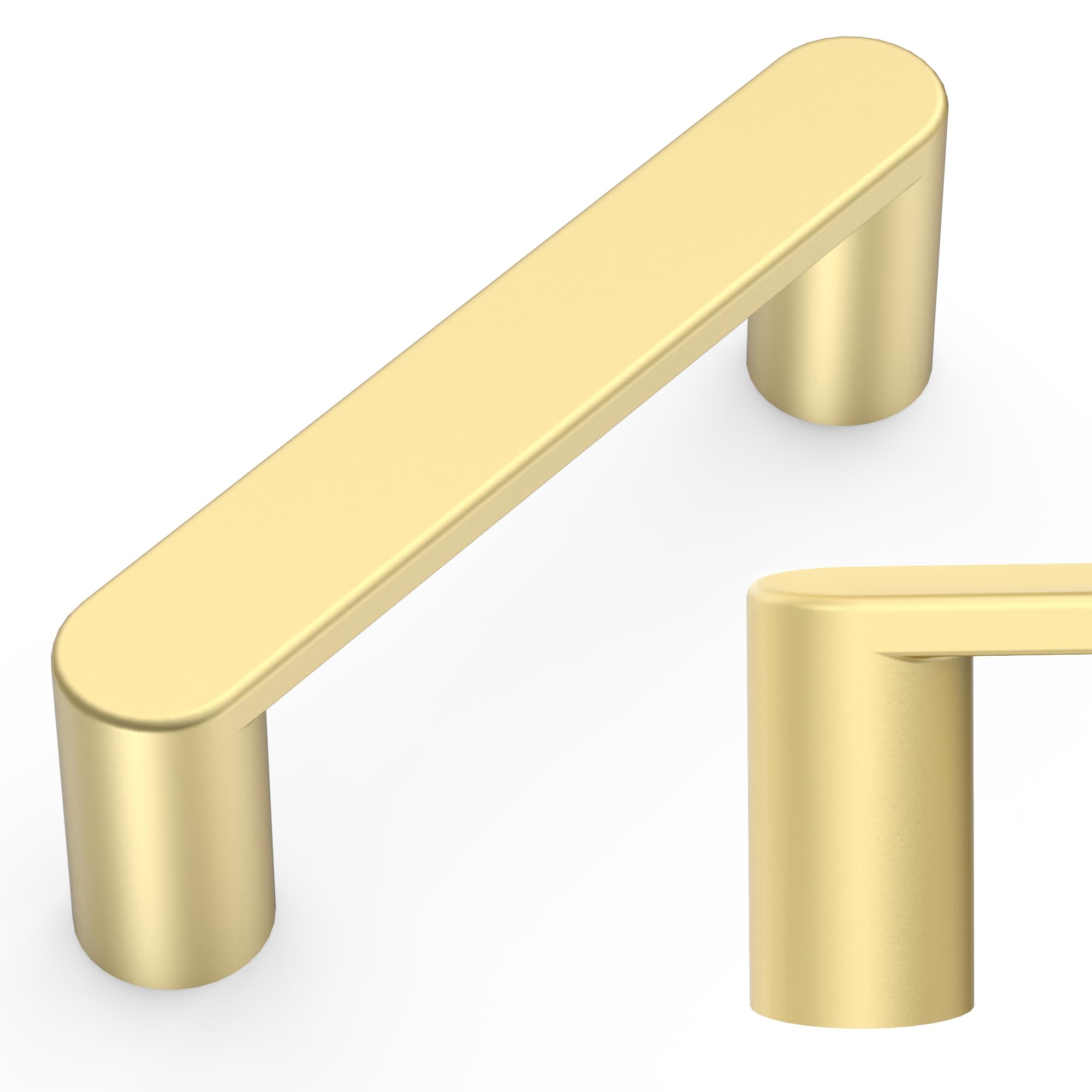 Photo 1 of Amerdeco 10 Pack ZH0005MGP Brushed Gold 3 Inch(76mm) Hole Centers Kitchen Cabinet Pulls Hardware Modern Kitchen Handles for Cabinets Cupboard Handles Drawer Pulls