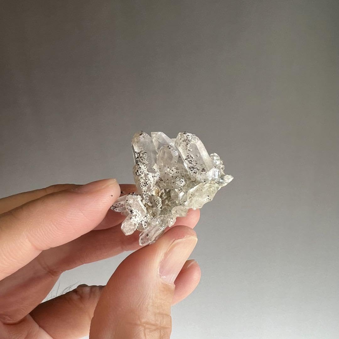 希少 アテナース クローライト マニハール産 ヒマラヤ水晶クラスター原石