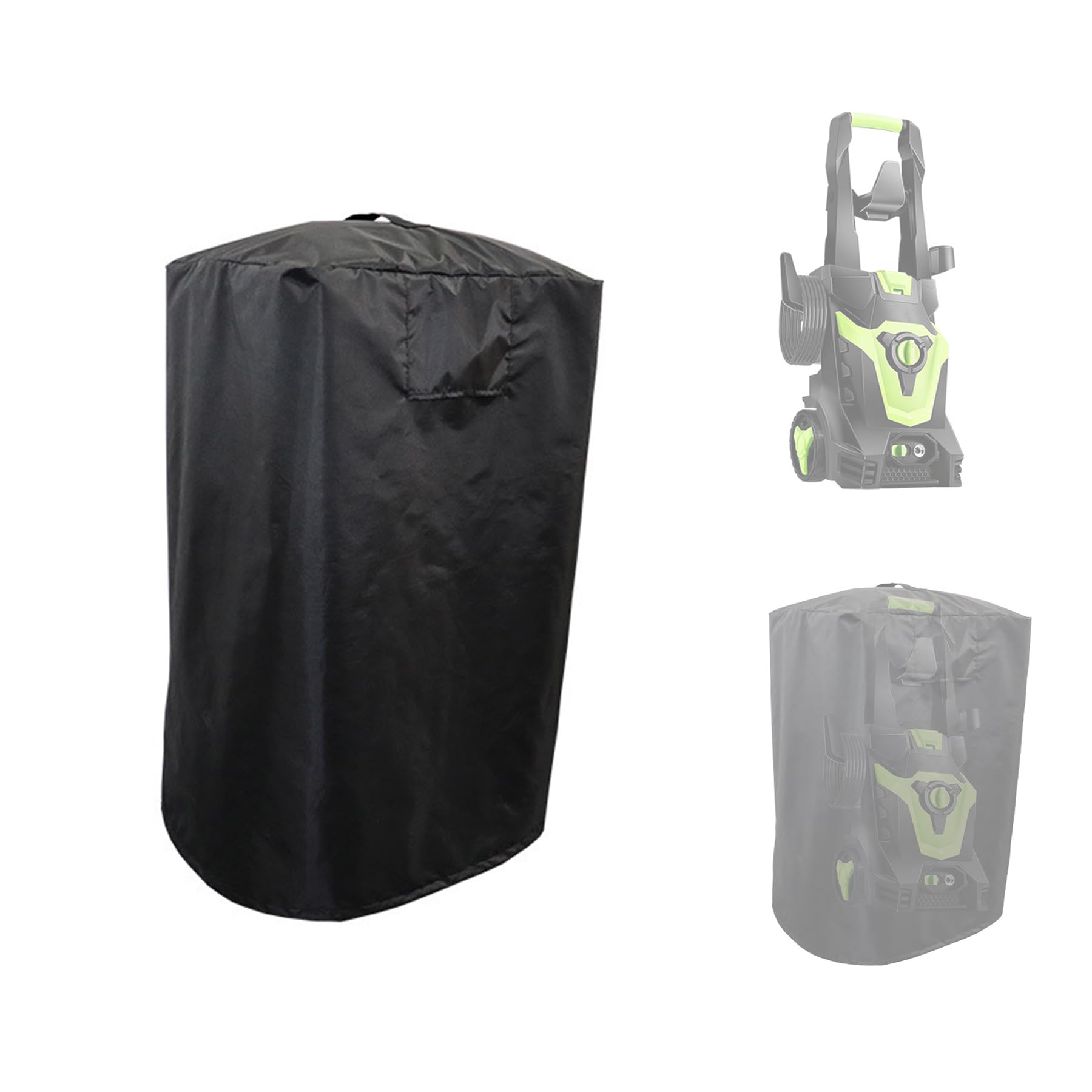 Pressure Washer Cover, 87 X 45 X 45 cm Weatherproof Pressure Washer Cover, For Electric High Pressure Cleaner, Protective Outdoor Cover Black, with Top Handle Outdoor Cover Accessories