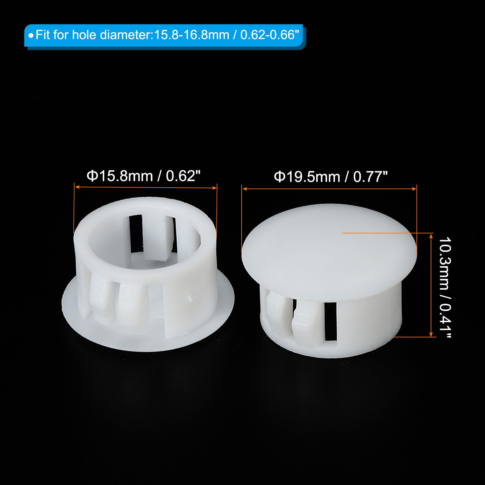 PATIKIL 16mm (5/8") Plastic Hole Plugs - Image 2