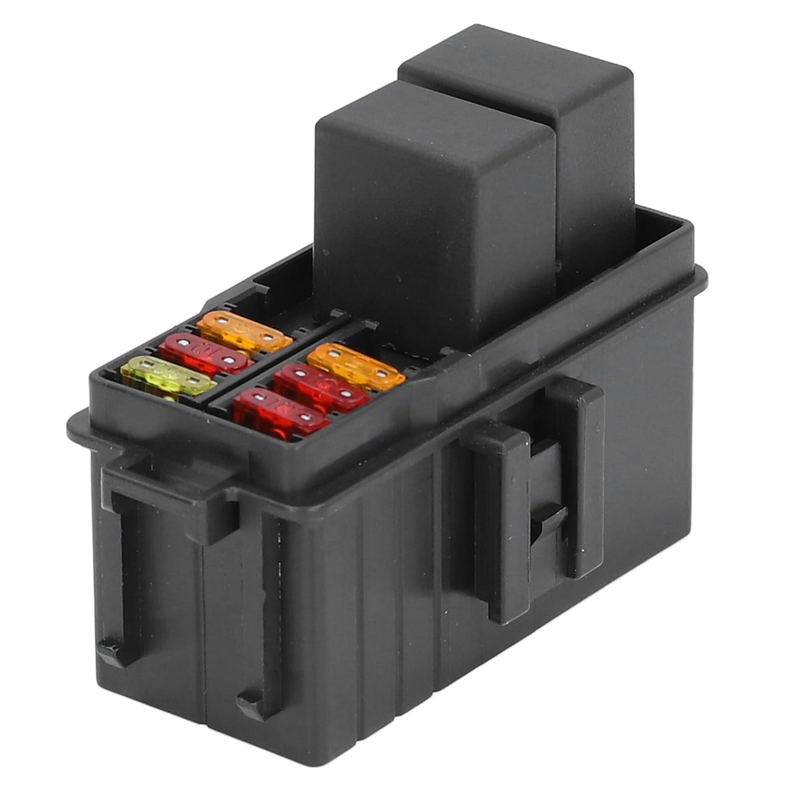 Kit Porta Blocco Scatola relè Fusibili con 5 Fusibili 12 V Portaoggetti per Auto Autobus Barche Porta relè a 2 Slot Resistente Al Calore Kit Porta Blocco Scatola relè Fusibili con 5 Fusibili 12 V Portaoggetti per Auto Autobus Barche Porta relè a 2 Slot Resistente Al Calore