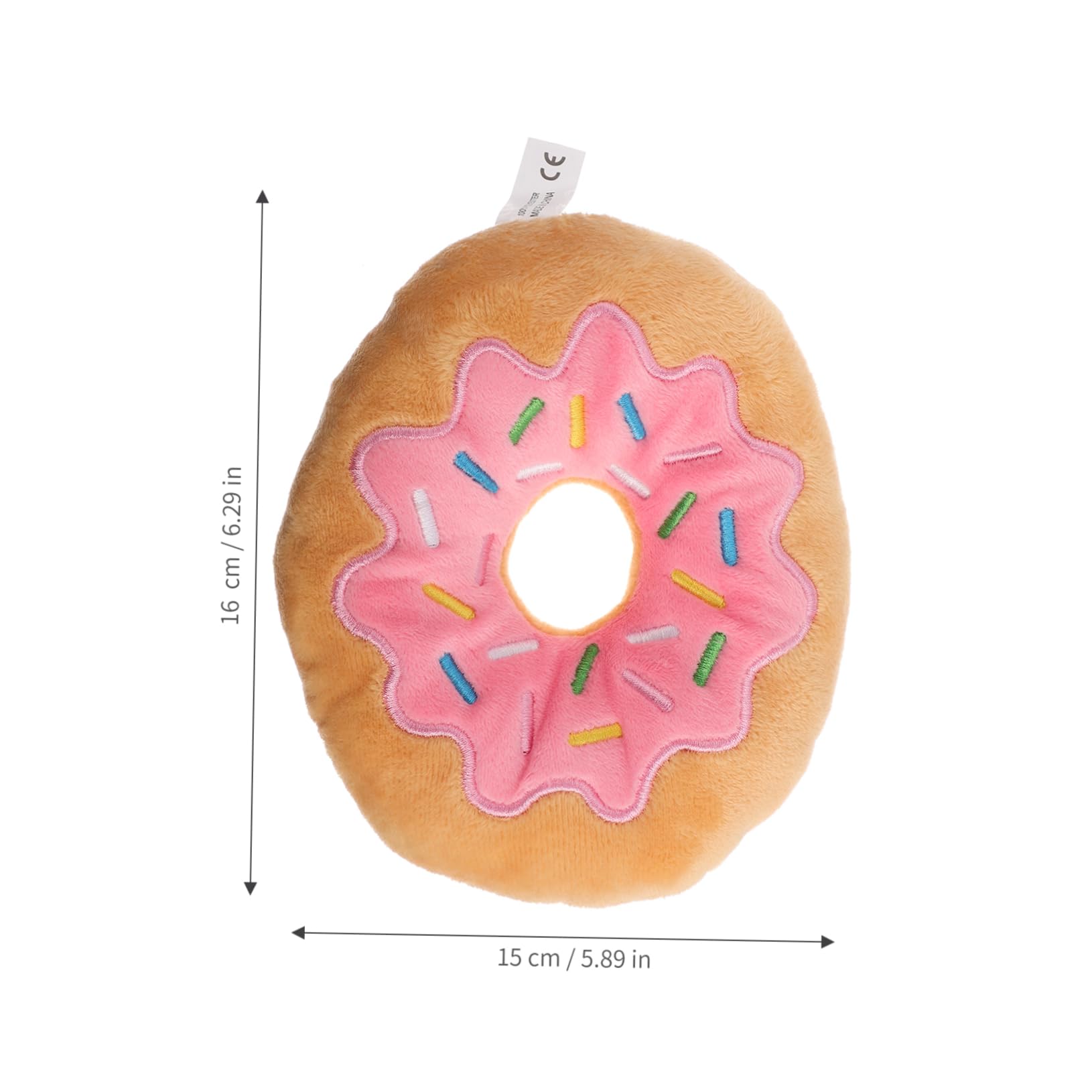 ifundom 4 Giocattoli per Donut Peluche con Suono Morbidi e Resistenti per Stimolare e Lintrattenimento Dei