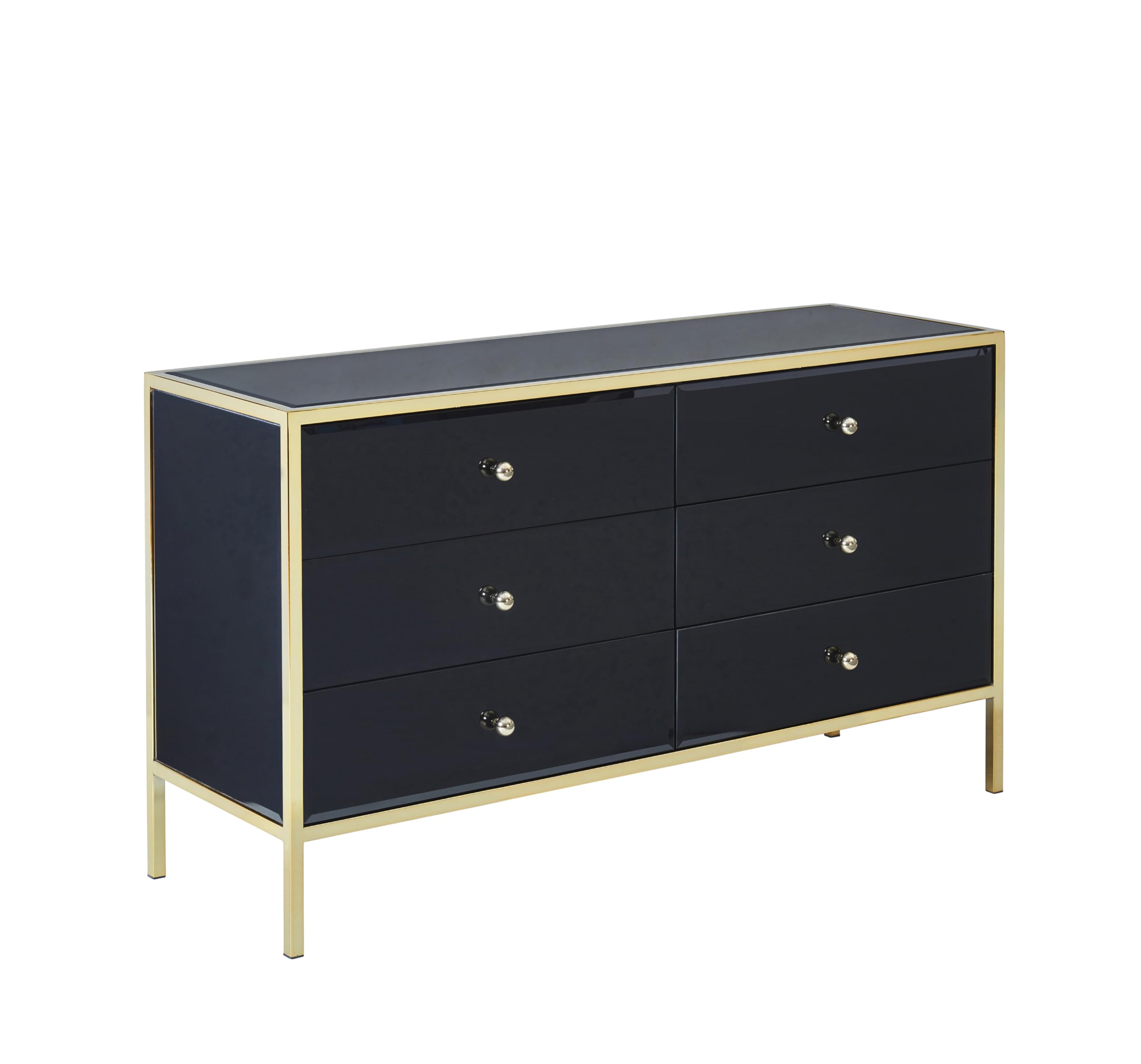 Birlea Fenwick 6 Drawer Black Wide Chest Of Drawers