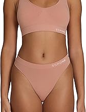 STEP ONE SmoothFit Seamless Thong for Women. Ultra-Soft, Breathable Bamboo Moisture Wicking Underwear Women, No VPL, Hypoallergenic, Everyday Comfort Thong