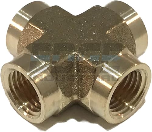 Conexión cruzada de latón forjado 14" hembra NPT FNPT combustibleaireaguaaceitegas WOG (cantidad 01)