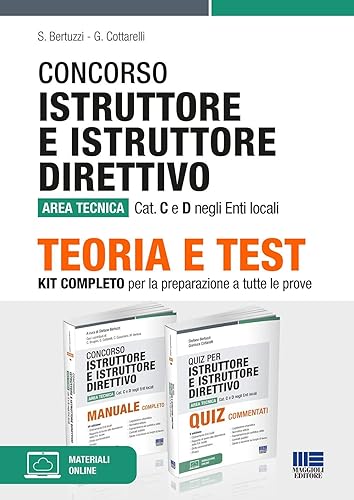 Concorso Istruttore e istruttore direttivo Area tecnica Cat. C e D negli Enti locali. Kit completo per la preparazione a tutte le prove