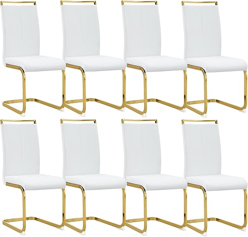 Miniatura 60 de Baysitone Juego de 4 sillas de comedor modernas, sillas laterales para cocina, con respaldo alto acolchado de piel sintética, para habitación, Gris