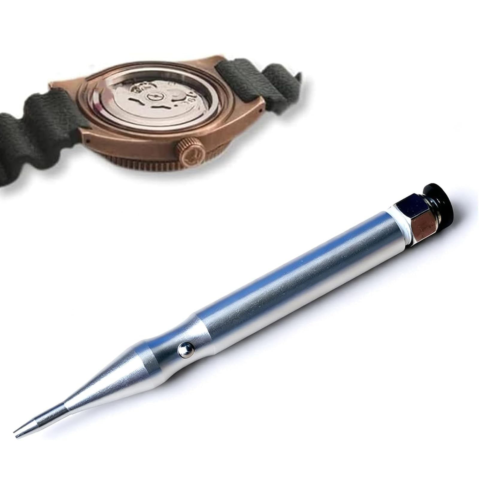 jcwwolk Watch Repair Air Duster Pen, Pneumatic Dust Blower Tool, Inline Airflow Regulator, Ideal for Watch, Phone & Precision Electronics Cleaning ﻿
