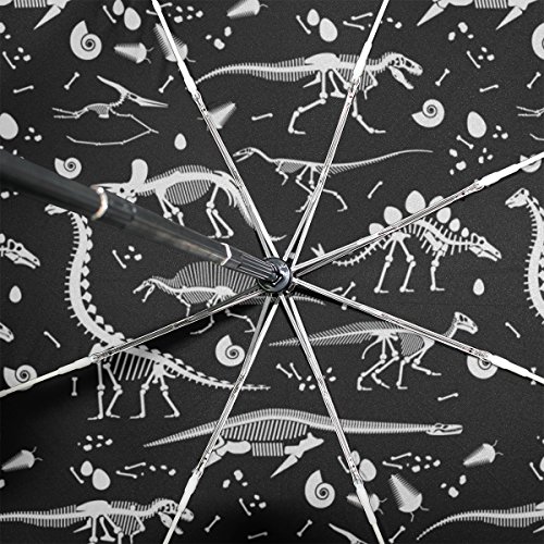 Wihve Dinosaur Skeleton Umbrella Auto Open Close Folding Windproof Compact Travel Umbrella #TOP4