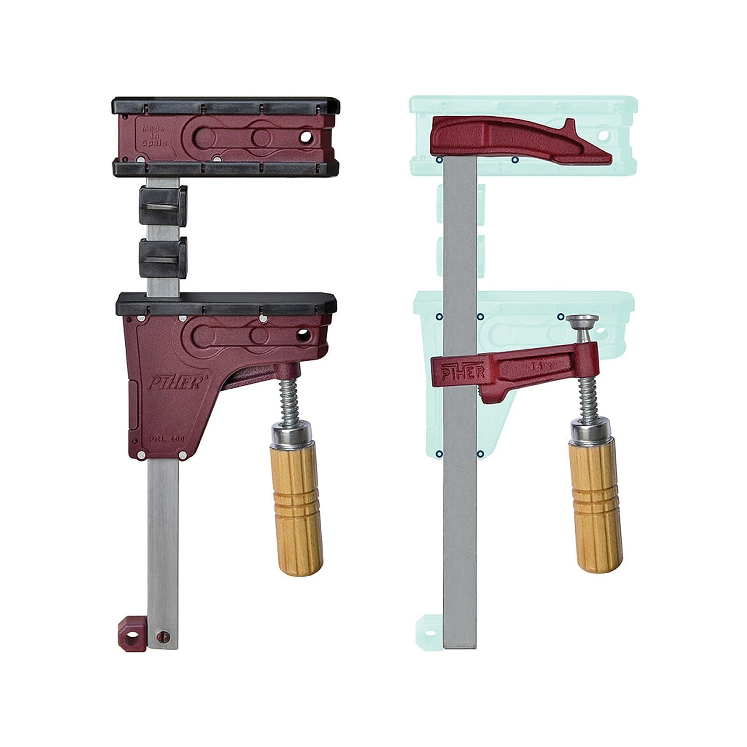 PIHER Serre-joint parallèle PRL 400 Longueur de tige : 30 cm - Serre-joint