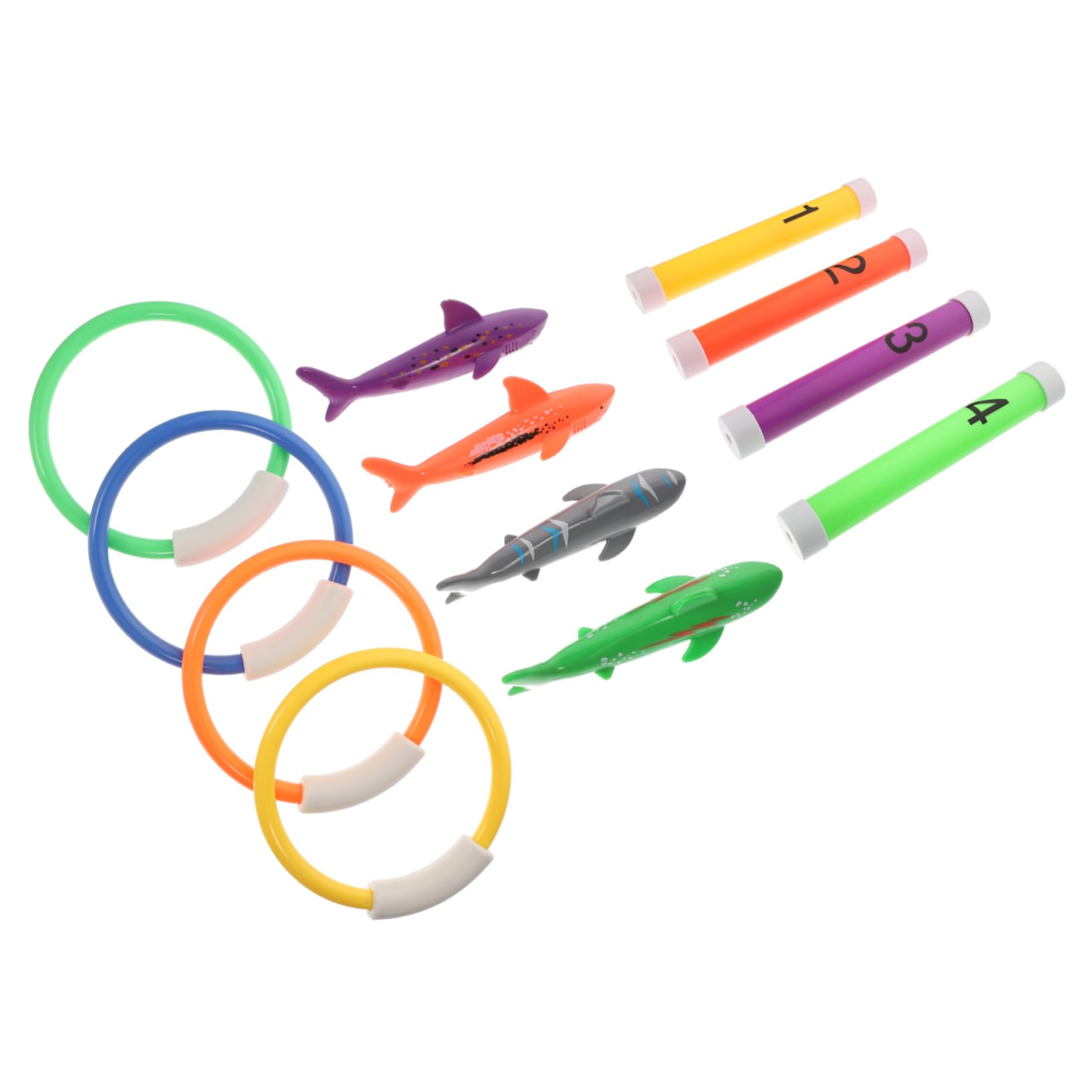 KONTONTY 1Set Diving Pool for Assorted Color Underwater Swimming for Summer Fun for Swimming Skills Color Recognition Development