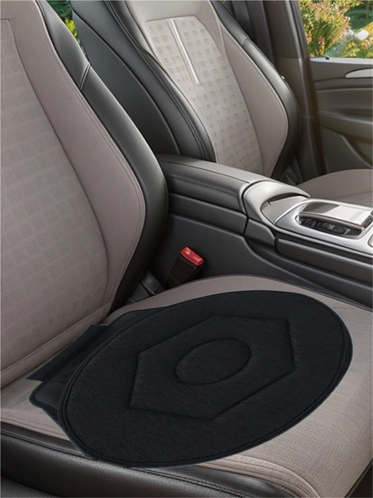 cuscino girevole per auto Cuscino del sedile rotante girevole universale for seggiolino auto portatile a 360 gradi Cuscino per anziani e donne incinte(Beige)
