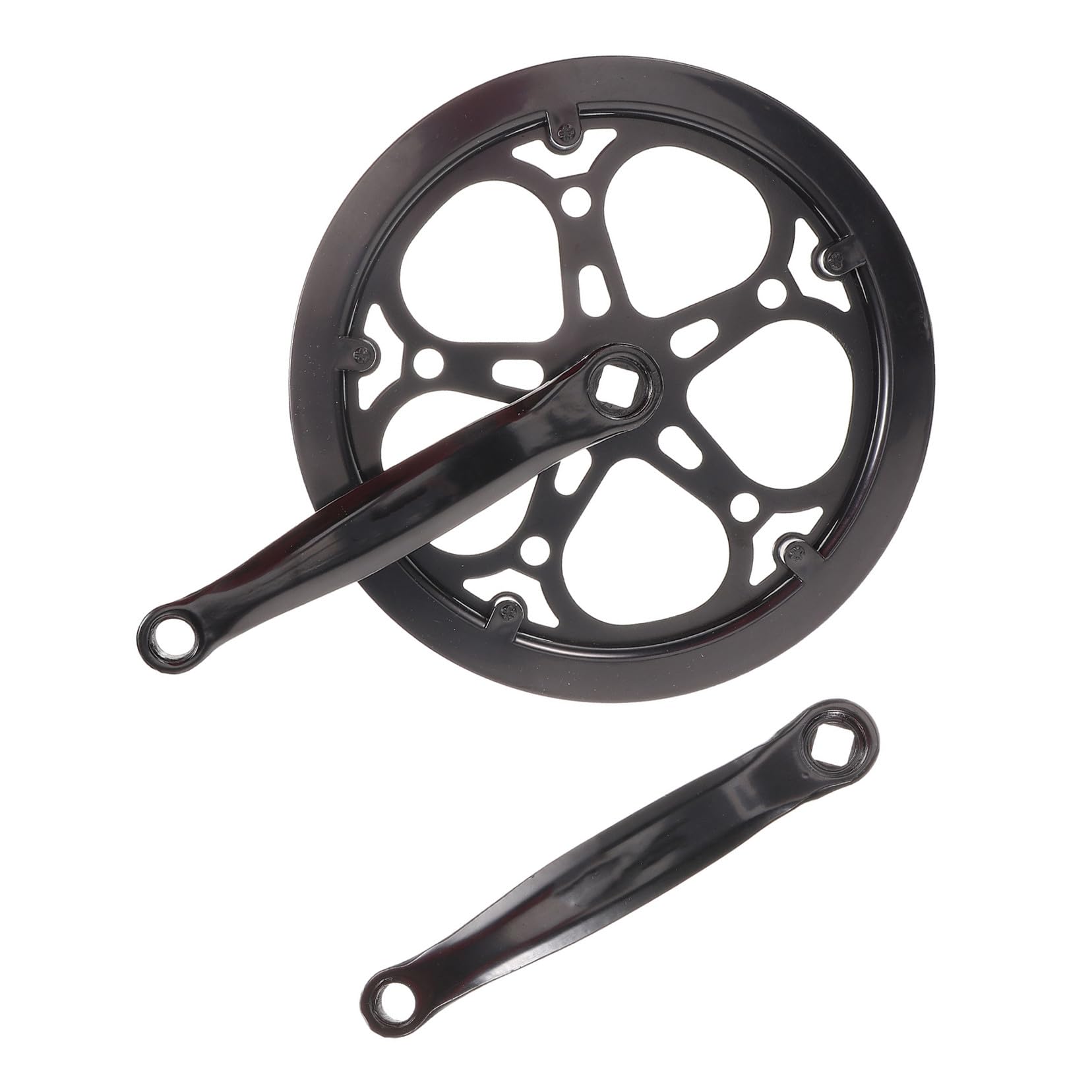 Alasum Guarnitura Singola 170 MM 52 Denti in Ferro per Bici a velocità Singola Mountain Bike Pista Pieghevole Pedivella Cava Resistente