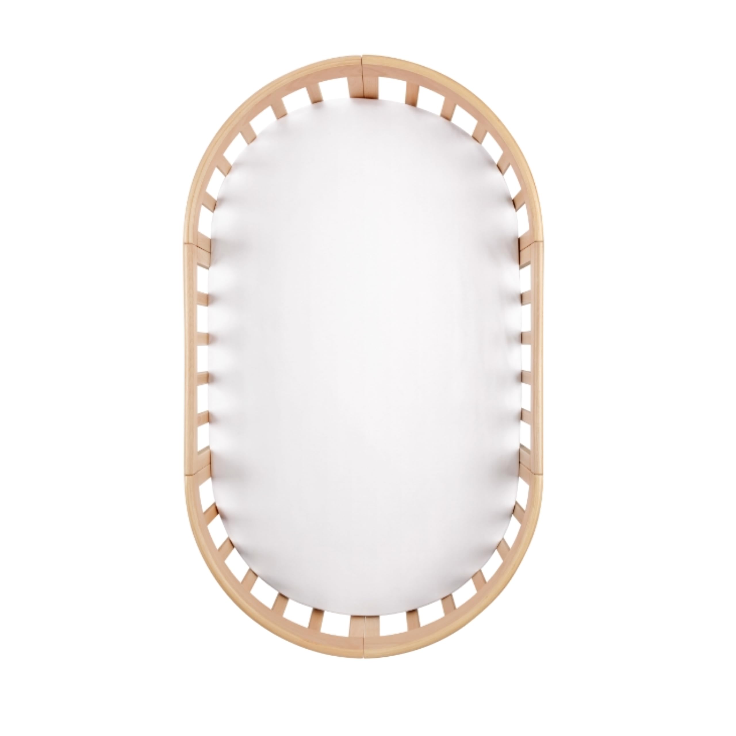 Lenzuolo con angoli Waldin, confezione da 2, piccolo e grande, per lettino OWAL 7in1 - biancheria da letto per lettino per bambini - cotone facile da pulire, super morbido e resistente, bianco