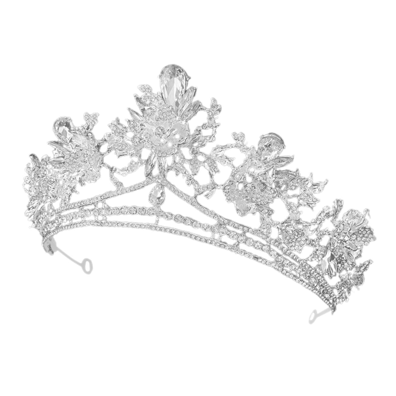 FOMIYES Tiara Barroca De Cristal De Reina Diadema De Novia Accesorios Para El Cabello Boda Desfiles