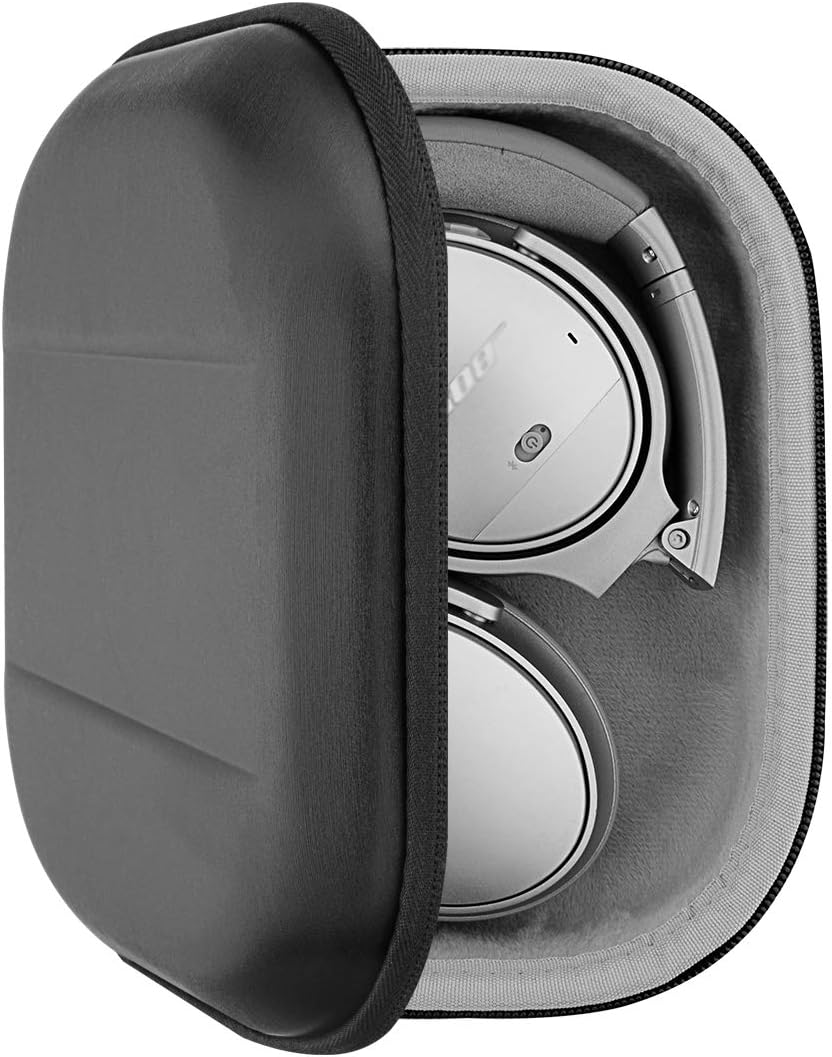 Geekria UltraShell Headphones Case Compatible with Bose QuietComfort 45 II, QC 35 II Gaming Headset, QC 25 Case, Replacement Hard Shell Travel Carrying Bag with Cable Storage (Dark Gray) : Electronics